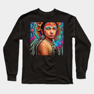 MAYAN  bioluminiscent Long Sleeve T-Shirt